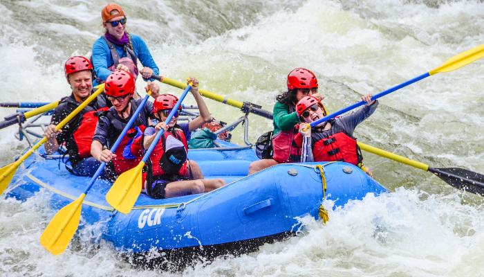 Family on the Full Day Adventure on the Colorado River in Glenwood Springs, CO