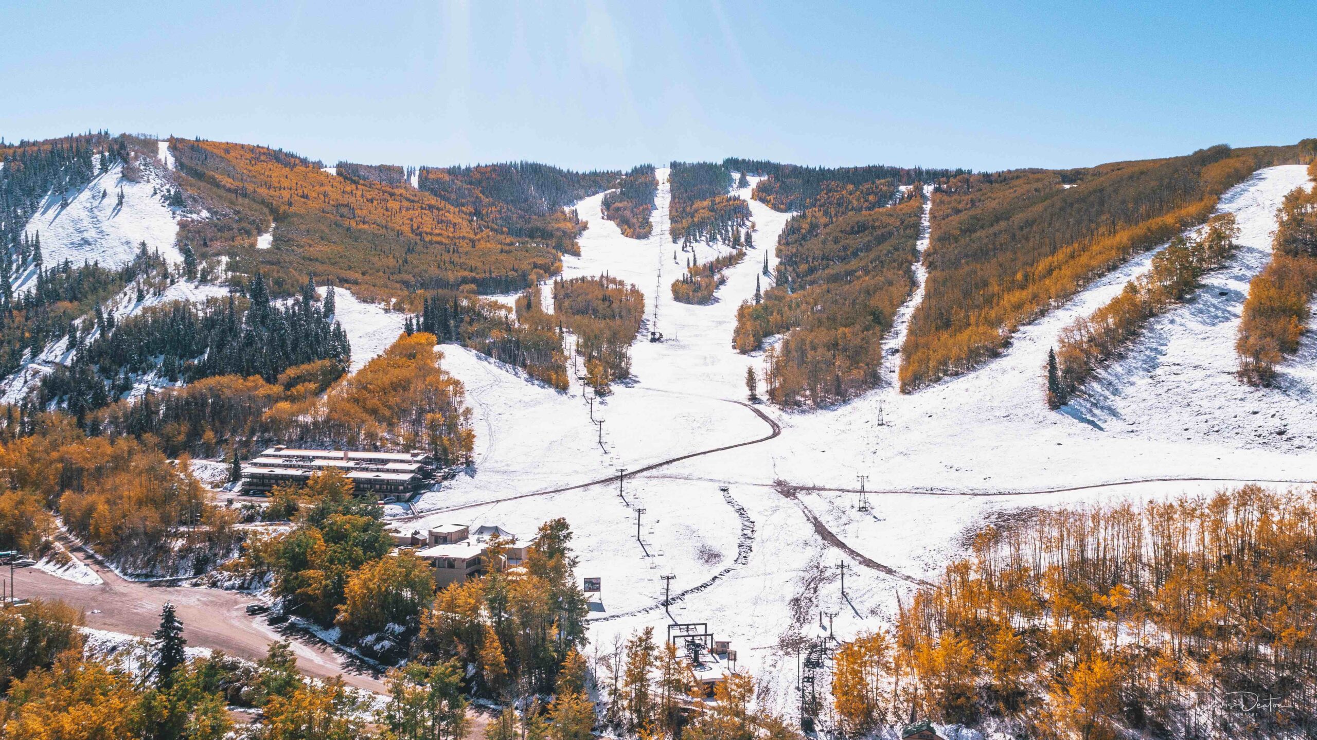 sunlight mountain resort in the fall and winter in glenwood springs colorado