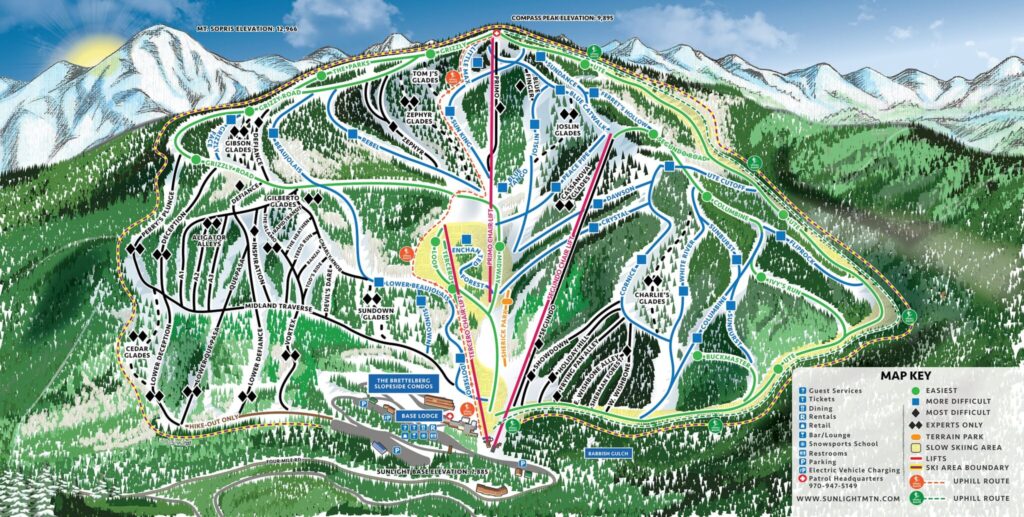 ski sunlight trail map